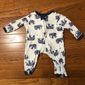 Burt’s Bees Baby newborn blue elephant pajamas